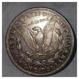 1921 S Morgan Dollar, AU withToning