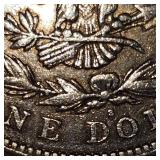 1921 S Morgan Dollar, AU withToning