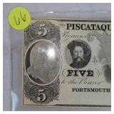 Portsmouth, NH $5 Bank Note