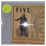 $5 1862 Treasury Warrant Note