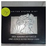 2023 US Mint Silver Eagle BU in Capsule 1 oz Silver