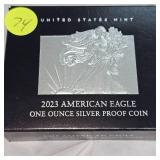 2023 US Mint Silver Eagle BU in Capsule 1 oz Silver