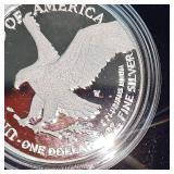 2023 US Mint Silver Eagle BU in Capsule 1 oz Silver