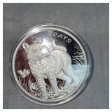 2021 50c 1oz Cats Silver Round