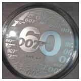 James Bond 007, 60 yrs of Bond, 1 oz Silver Round