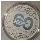 James Bond 007, 60 yrs of Bond, 1 oz Silver Round