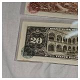 Mexico Cinco Diez Viente Pesos Bills, uncirculated