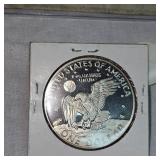 1977 S Proof Ike Silver Dollar and Winchester One Dollar Bank Note