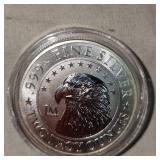2oz J.M. Cullion Eagle Silver Round