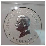 NGC MS69 Rare 1st Year Issue Koala, Silver Round