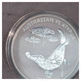 2021 1 1/2 oz Australlian Platypus Silver Round