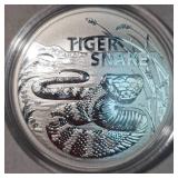 2024 1oz Tiger Snake, 1 oz Silver Round