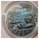 2024 1oz Tiger Snake, 1 oz Silver Round