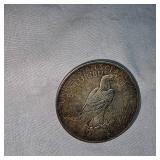 1922 Peace Dollar $1 VF+ with Gold Toning , Very Luxurious