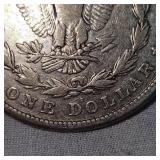 1921 S Morgan Dollar, Fine Plus with Gold Toning