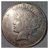 1922 D Peace Dollar $1 Fine Plus