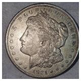 1921 D Morgan Dollar $1 VF Plus w/Toning