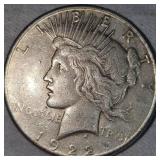 1922 S Peace Dollar $1 VG w/Toning