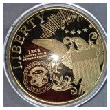Classic 4oz Liberty Classic Eagle 24kt Coated Copper Rounds
