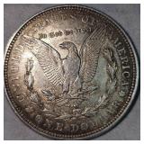 1921 Morgan Dollar $1 VF Plus with Gold Toning