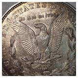 1921 Morgan Dollar $1 VF Plus with Gold Toning