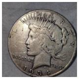 1934 S Peace Dollar $1 G w/Wear