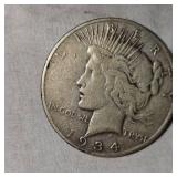 1934 S Peace Dollar $1 G w/Wear