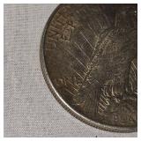 1922 Peace Dollar $1 AU w/Toning