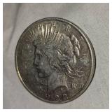 1922 Peace Dollar $1 VF  Plus w/Toning