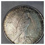 1922 Peace Dollar $1 VF w/ DarkToning