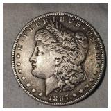 1897 Morgan Dollar $1 Beautiful Age Toning