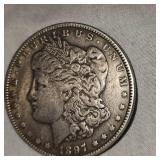 1897 Morgan Dollar $1 Beautiful Age Toning