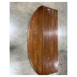 Oak Drop Leaf Coffee Table with Lower Shelf 48x19x18 Inches