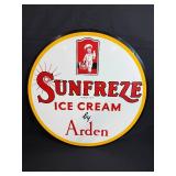 Sunfreeze Ice Cream by Arden Vintage Advertising Sign, 18 Inch