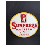 Sunfreeze Ice Cream by Arden Vintage Advertising Sign, 18 Inch