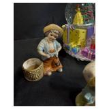 Collection of Little Luvkins Hand Painted Porcelain Figurines and Easter Decor