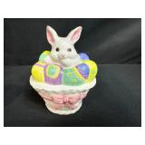 Collection of Little Luvkins Hand Painted Porcelain Figurines and Easter Decor