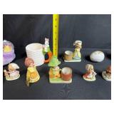 Collection of Little Luvkins Hand Painted Porcelain Figurines and Easter Decor