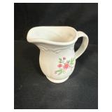 Mixed Set of Pitchers and Blue Glass Tumblers Including Pfaltzgraff and Nemadji Pottery