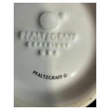 Mixed Set of Pitchers and Blue Glass Tumblers Including Pfaltzgraff and Nemadji Pottery