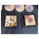 Wine Theme Kitchen Set with Waring Electric Wine Opener, Coasters, and Decorative Trivets