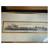 St. Louis Art and Collectibles Set with Framed Prints, Mugs, and Carlisle Stoneware Pitcher