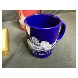 St. Louis Art and Collectibles Set with Framed Prints, Mugs, and Carlisle Stoneware Pitcher