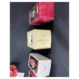 Hallmark Holiday Ornament Collection with Keepsake Angels and Grandson Satin Ball