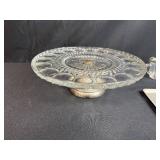 Vintage Mixed Lot of Glassware, Plates, and Metal Trays