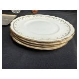 Vintage Mixed Lot of Glassware, Plates, and Metal Trays