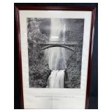 Framed Multnomah Falls Oregon Print and 2 Art Prints Collection