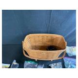 Basket with Assorted Sewing and Craft Supplies