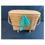 Basket with Assorted Sewing and Craft Supplies