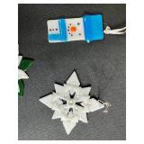 Vintage Evergleam 2 Ft Aluminum Christmas Tree with Box and Handmade Ornaments